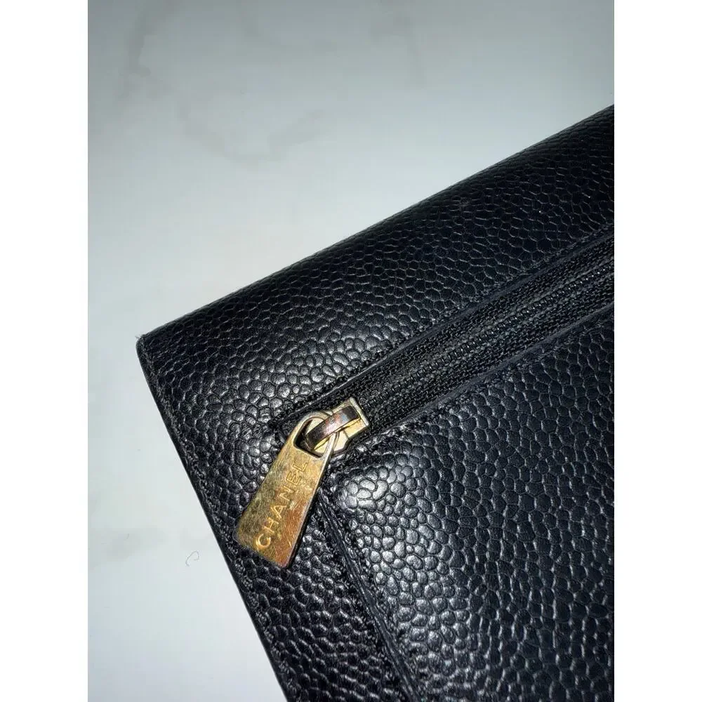Chanel Caviar Leather Black Wallet